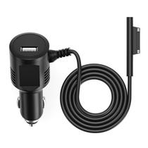 Carregador de carro VHBW 15V 2.58A com porta USB 5V 2A para Surface Pro