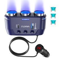 Carregador de carro YANTU QC3.0 e PD 40W Adaptador de isqueiro
