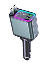 Carregador de carro Zreal 92W Fast Dual USB-C Retrátil RGB