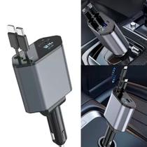 Carregador De Celuar acendedor de carro isqueiro Usb C 4 Em 1 Entrada Carregador De Celuar acendedor de carro isqueiro Usb C 4 Em 1 Entrada