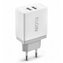 Carregador De Celular 2 Portas USB 2.1A 10W Bivolt ELGIN