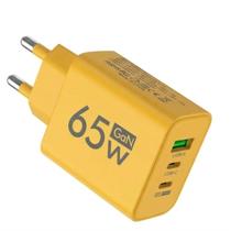 Carregador De Celular 65w Turbo Cor Amarelo Carregador De Celular 65w Turbo Cor Amarelo