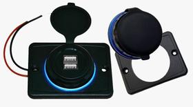 Carregador de Celular Automotivo 2 USB C/ Moldura Removível - RS-1123U BR