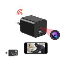 Carregador de Celular Espião com Câmera Oculta WIFI + Cartão 4GB