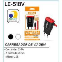 Carregador de celular Lelong v8 2.4A LE-518V