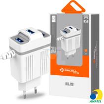 Carregador de Celular Pmcell Original 3.1A HC-24 com 3 Portas USB e Cabo V8