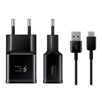 Carregador De Celular Samsung Usb Type-C Com Cabo Preto - Carga Rápida