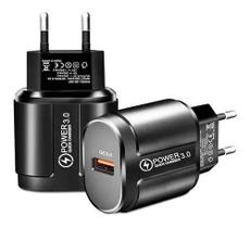Carregador De Celular Turbo Usb 3.0 Carga Rápida 18w