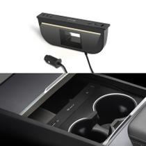 Carregador de hub USB TPARTS para Tesla modelo 3/Y com cabo retrátil Carregador de hub USB TPARTS para Tesla modelo 3/Y com cabo retrátil