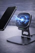 Carregador de Mesa por Indução para Celular, rápido e eficiente. Design moderno, sem fios, prático para escritório ou casa. Tecnologia e conveniência