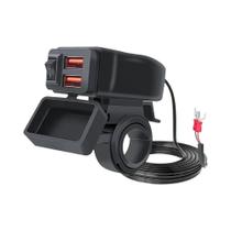 Carregador De Moto 100W À Prova d'Água 12V USB PD Com Carregamento Rápido 3.0 E Voltímetro -