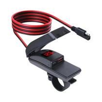Carregador De Moto À Prova d'Água Com USB Duplo QC3.0 E Adaptador De Energia Rápida Tipo-C Com