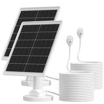 Carregador de painel solar Uogw 5W à prova d'água com cabo de 4 m, kit com 2 unidades