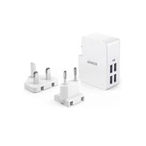 Carregador de Parede Anker Power Port 4 Lite Saida USB 27W A2042L21 - Branco