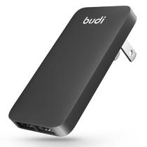 Carregador de parede BUDI 17W Extra Slim de 2 portas USB-A 5V/3,4A preto