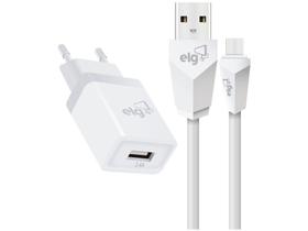 Carregador de Parede Carga Rápida Universal USB - com Cabo USB-C 1m Elg Evolution KTC10W