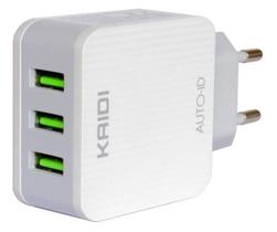 Carregador De Parede Com 3 Saídas Usb Universal Rápido Kaidi Carregador De Parede Com 3 Saídas Usb Universal Rápido Kaidi
