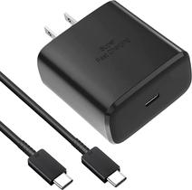 Carregador de Parede Compatível Samsung 45w Super Fast Charging usbc Galaxy S20 FE Galaxy A03 S22 Ultra S22 S21 Fe Note - worldwideecomm