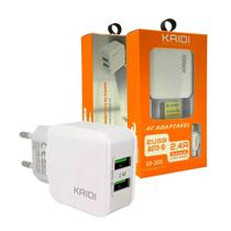 Carregador de Parede Micro USB V8 KAIDI KD-301S 2 Saidas 12W