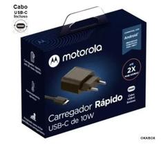 Carregador De Parede Motorola Turbo Power 10w - Cabo Usb-c