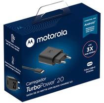 Carregador De Parede Motorola Turbo Power 20w - Cabo Usb-c