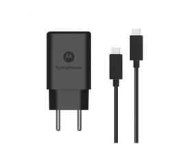 Carregador De Parede Motorola Turbo Power 27w - Com Cabo Usb-C - Preto Carregador De Parede Motorola Turbo Power 27w - Com Cabo Usb-C - Preto