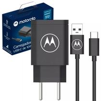 Carregador De Parede Original Motorola Rapido 10w, Cabo Usb-C - Moto G82, edge 30 Neo, edge 30, edge 30 Fusion, edge 30 Pro, E13, g23, g53, g7