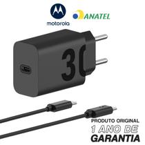 Carregador De Parede Original Motorola Turbo Power 30w cabo Usb-C Preto - Motorola Edge 30 Fusion, Edge 30 Pro e Edge 30 Ultra, G23, g73, edge 40