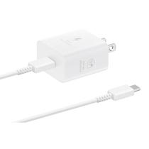 Carregador de parede Samsung, adaptador de alimentação de 25 W com cabo branco