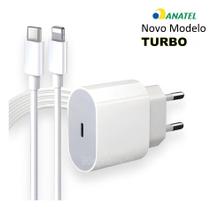 Carregador De Parede Turbo 20w Cabo Lightning Tipo C Cor Branco Compativel Iphon 12 Inova Electronic Original