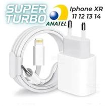 Carregador De Parede Turbo 20w Cabo Lightning Tipo C Cor Branco Compativel Iphon XR 11 12 13 14 ORIGINAL INOVA