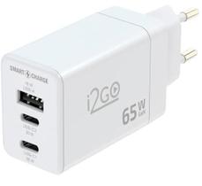 Carregador De Parede Turbo I2go 1 Usb-c 65w + 1 Usb-c 20w
