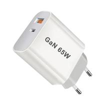 Carregador De Parede USB C GaN De 65W Para iPhone Samsung Xiaomi Com Carregamento Rápido, Plugue EU