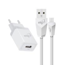 Carregador de Parede USB - com Cabo USB-C - Branco - ELG KTC10WC