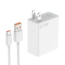 Carregador de parede Xiaomi 67W Mi Turbo Fast + 3,3 pés 6A Tipo C