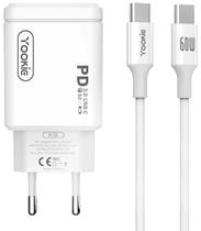 Carregador de Parede Yookie K19 20W USB-C Bivolt 50-60HZ - Branco