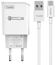 Carregador de Parede Yookie KI22 18W USB-C Bivolt 50-60HZ - Branco