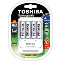 Carregador de pilha ac aa/aaa toshiba c/4 aa