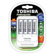 Carregador de Pilha Toshiba 2600mAh Com 4 Unidades Carregador de Pilha Toshiba 2600mAh Com 4 Unidades