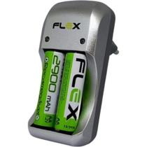 Carregador de Pilhas AA/AAA/9V FXC172P Bivolt Flex Carregador de Pilhas AA/AAA/9V FXC172P Bivolt Flex