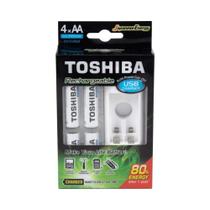 Carregador de Pilhas AA AAA TNHC-6GAE4 CB c 4 AA Toshiba