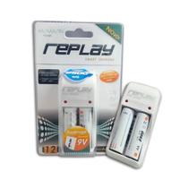 Carregador de Pilhas Com 2 Pilhas AA 2500mAh AA/AAA/ bateria 03O134 Replay/Unicoba