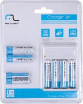 Carregador de Pilhas com 4 Pilhas AA 2500 MHA e 4 Pilhas AAA 1000MHA CB093 Bivolt - Multilaser