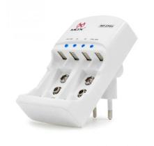Carregador De Pilhas E Bateria 9v Recarregavel Bivolt Automatico Sem Pilhas