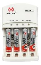 Carregador De Pilhas E Baterias 9v Bivolt Automatico Com 4 Pilhas AAA Recarregaveis Carregador De Pilhas E Baterias 9v Bivolt Automatico Com 4 Pilhas AAA Recarregaveis