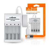Carregador De Pilhas E Baterias Aa / Aaa Usb Com 4 Slots Bateria 9V Bivolt Recarregáveis