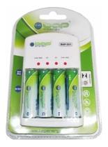 Carregador De Pilhas E Baterias Bap 551 Com 4 Pilhas Aa Bap-551