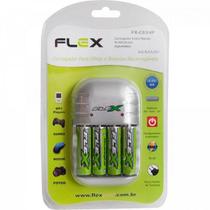 Carregador De Pilhas Fxc03-4P Aa/Aaa/9V Flex