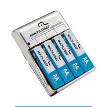 Carregador de pilhas Multilaser 4 Pilhas AA CB054 Bivolt Carregador de pilhas Multilaser 4 Pilhas AA CB054 Bivolt