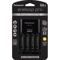 Carregador de pilhas panasonic eneloop pro com 4 aa 2550mah Carregador de pilhas panasonic eneloop pro com 4 aa 2550mah